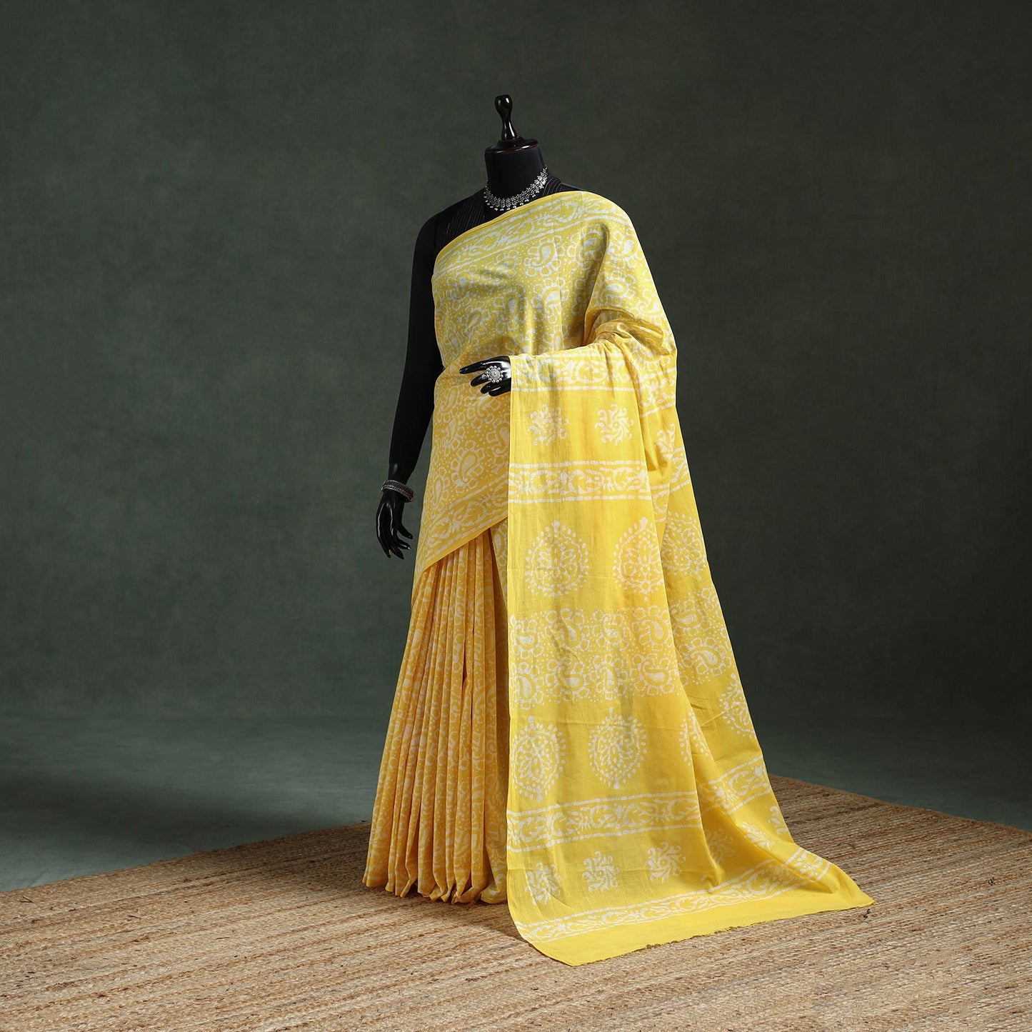 Pure mul cotton hand block batik print saree 51