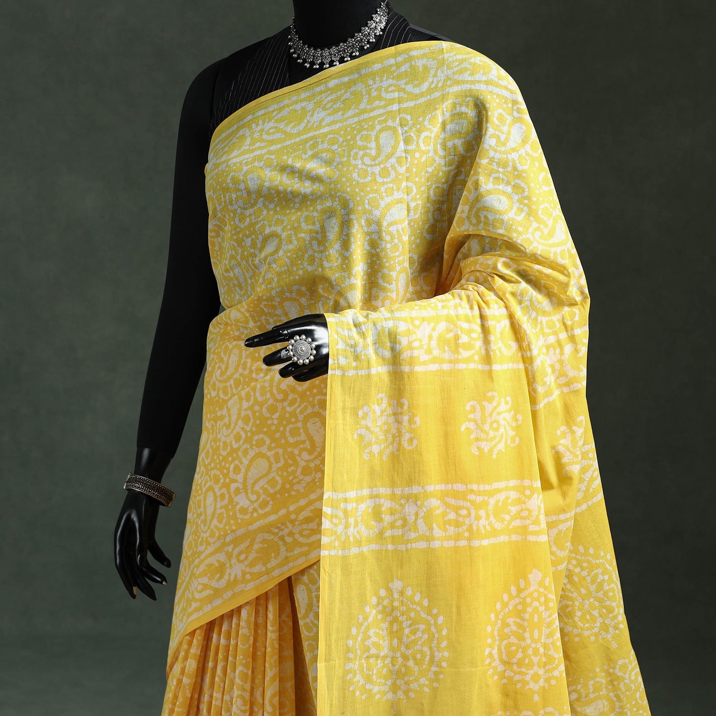 Pure mul cotton hand block batik print saree 51