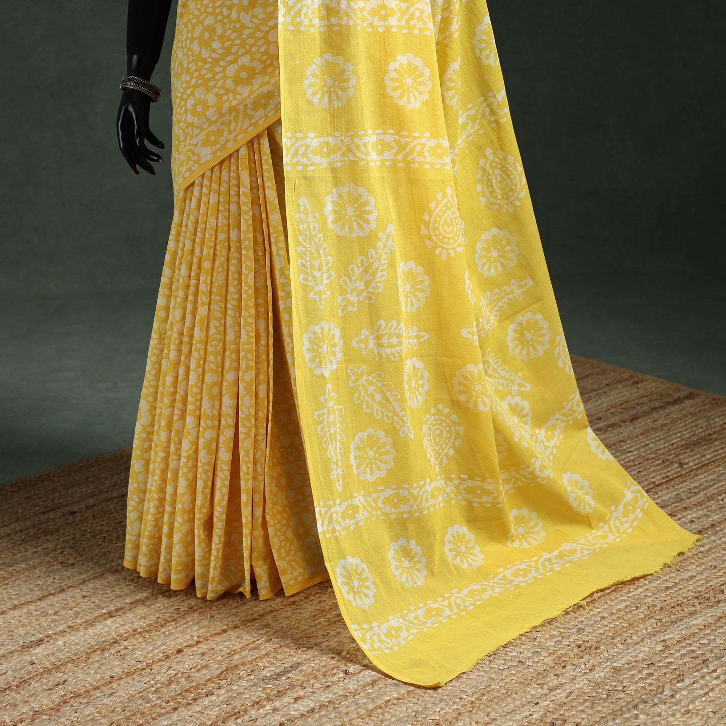 Pure mul cotton hand block batik print saree 62
