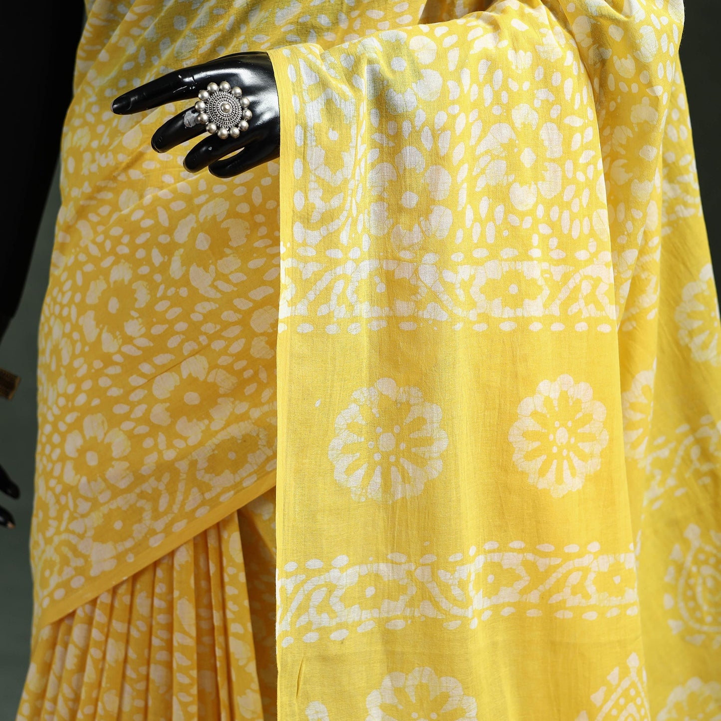 Pure mul cotton hand block batik print saree 62