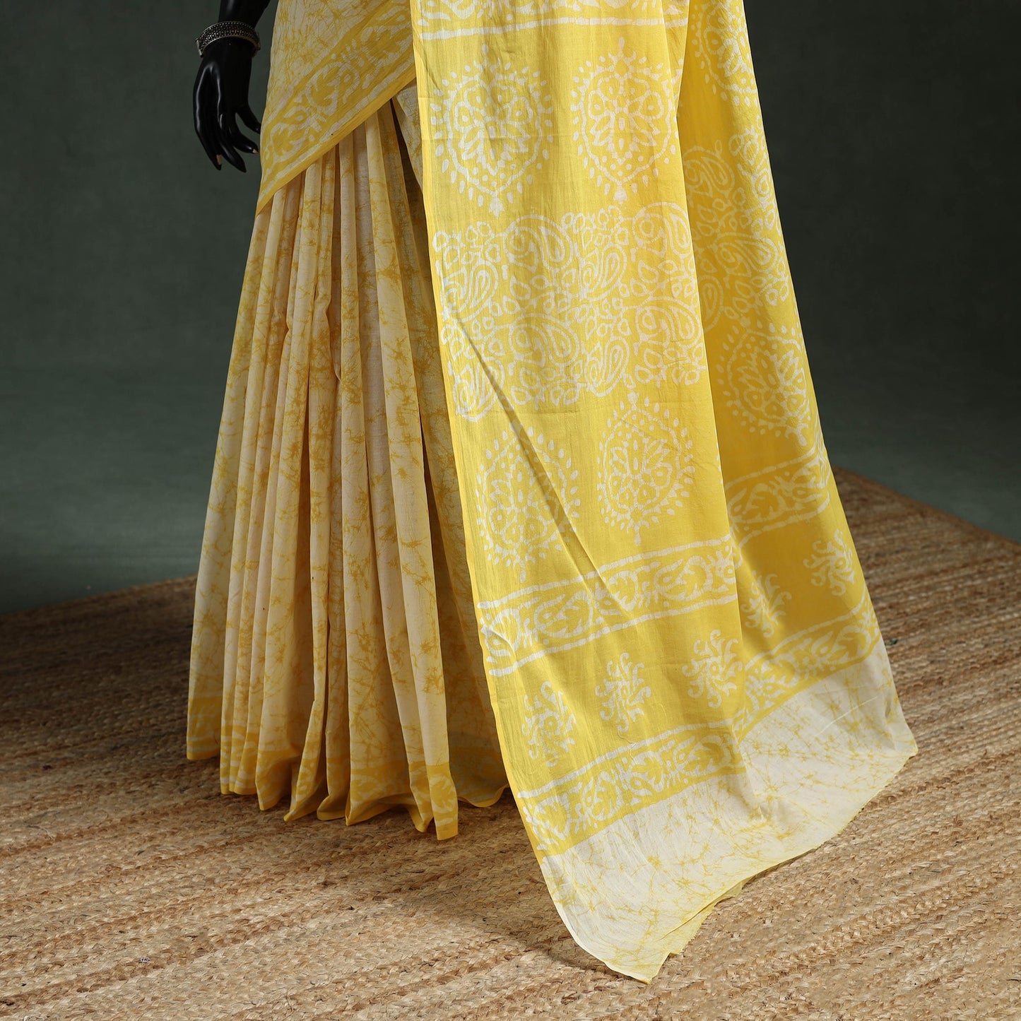 Pure mul cotton hand block batik print saree 92