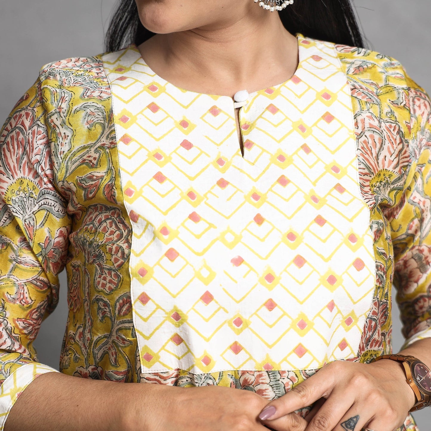 Sanganeri Kurta with Palazzo & Dupatta Set