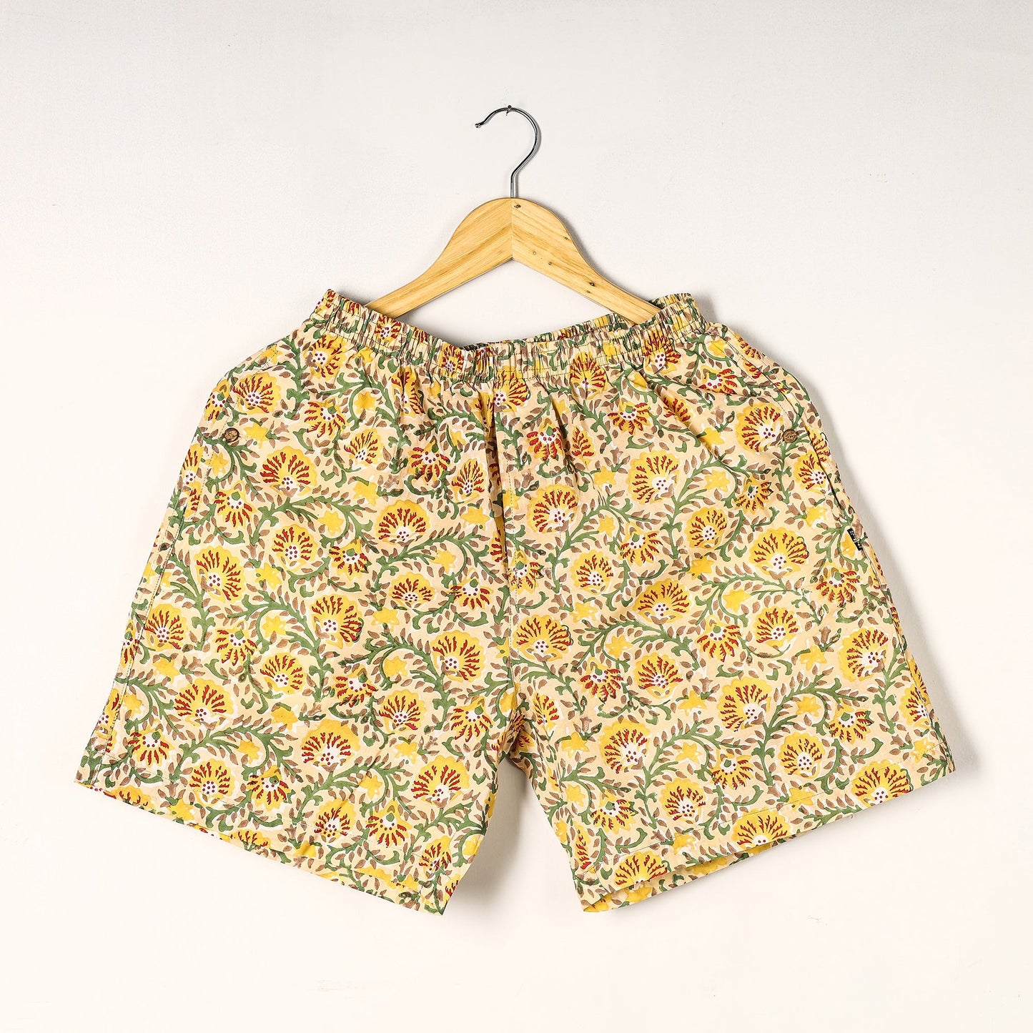 Sanganeri Block Printed Cotton Unisex Boxer/Shorts