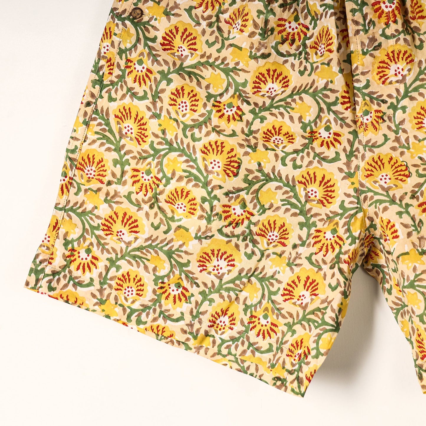 Sanganeri Block Printed Cotton Unisex Boxer/Shorts