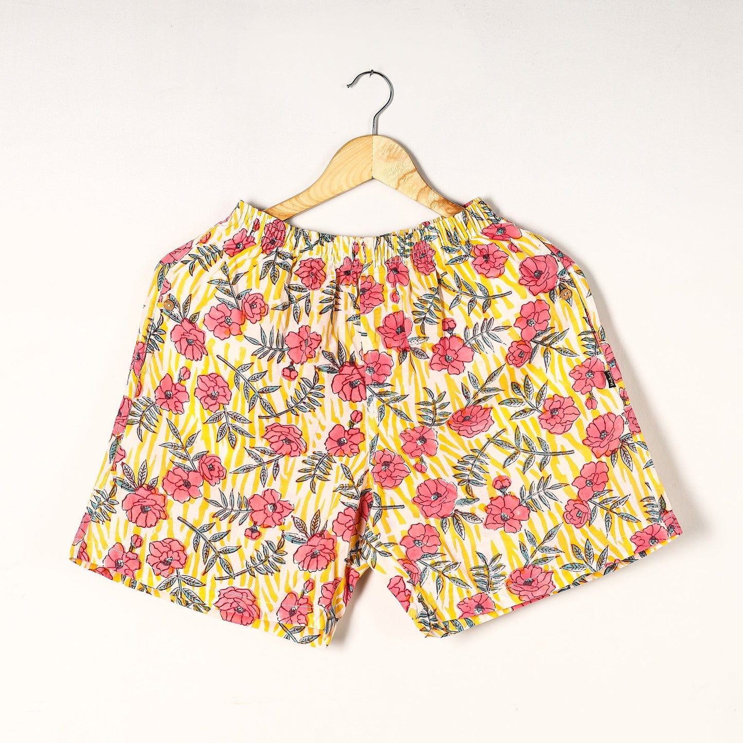 Sanganeri Block Printed Cotton Unisex Boxer/Shorts