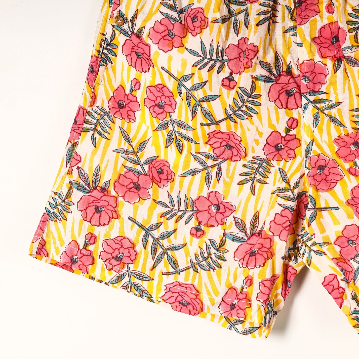 Sanganeri Block Printed Cotton Unisex Boxer/Shorts