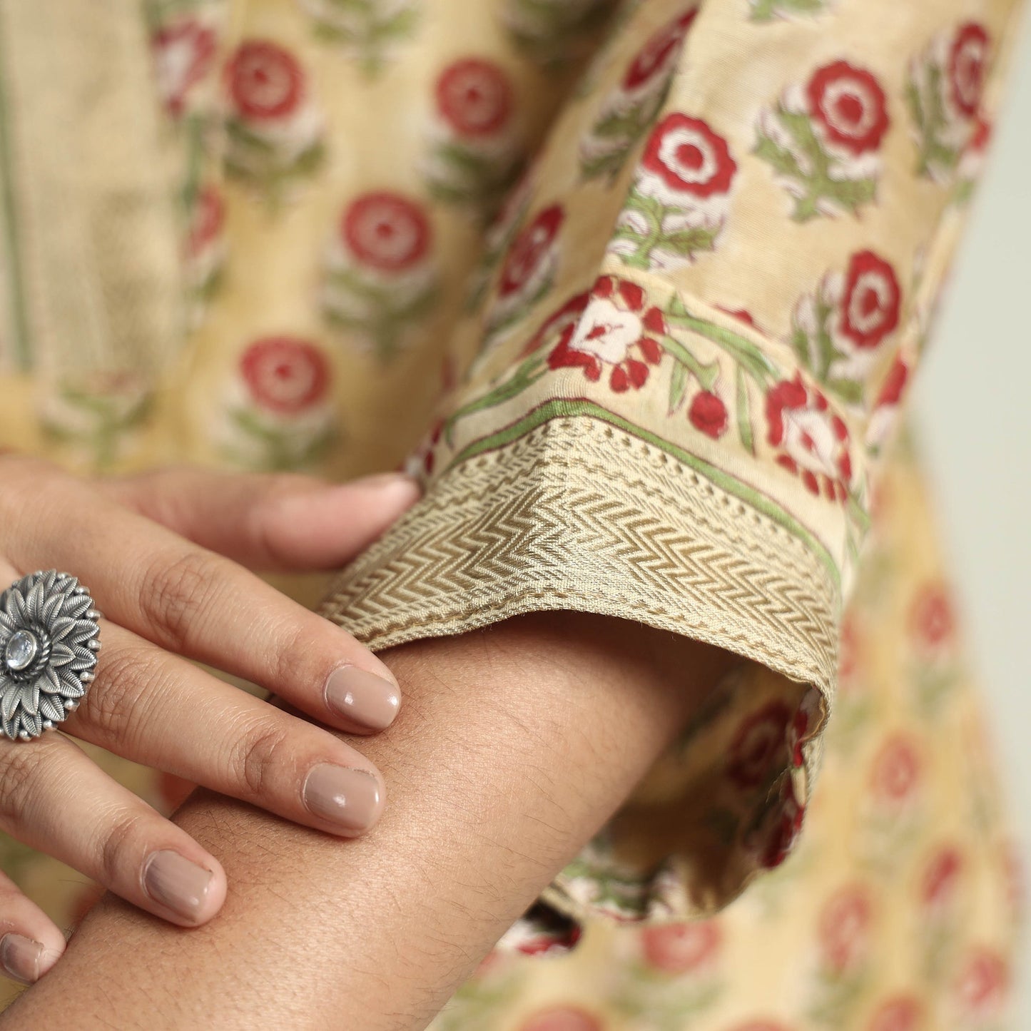 Sanganeri Kurta with Palazzo & Dupatta Set