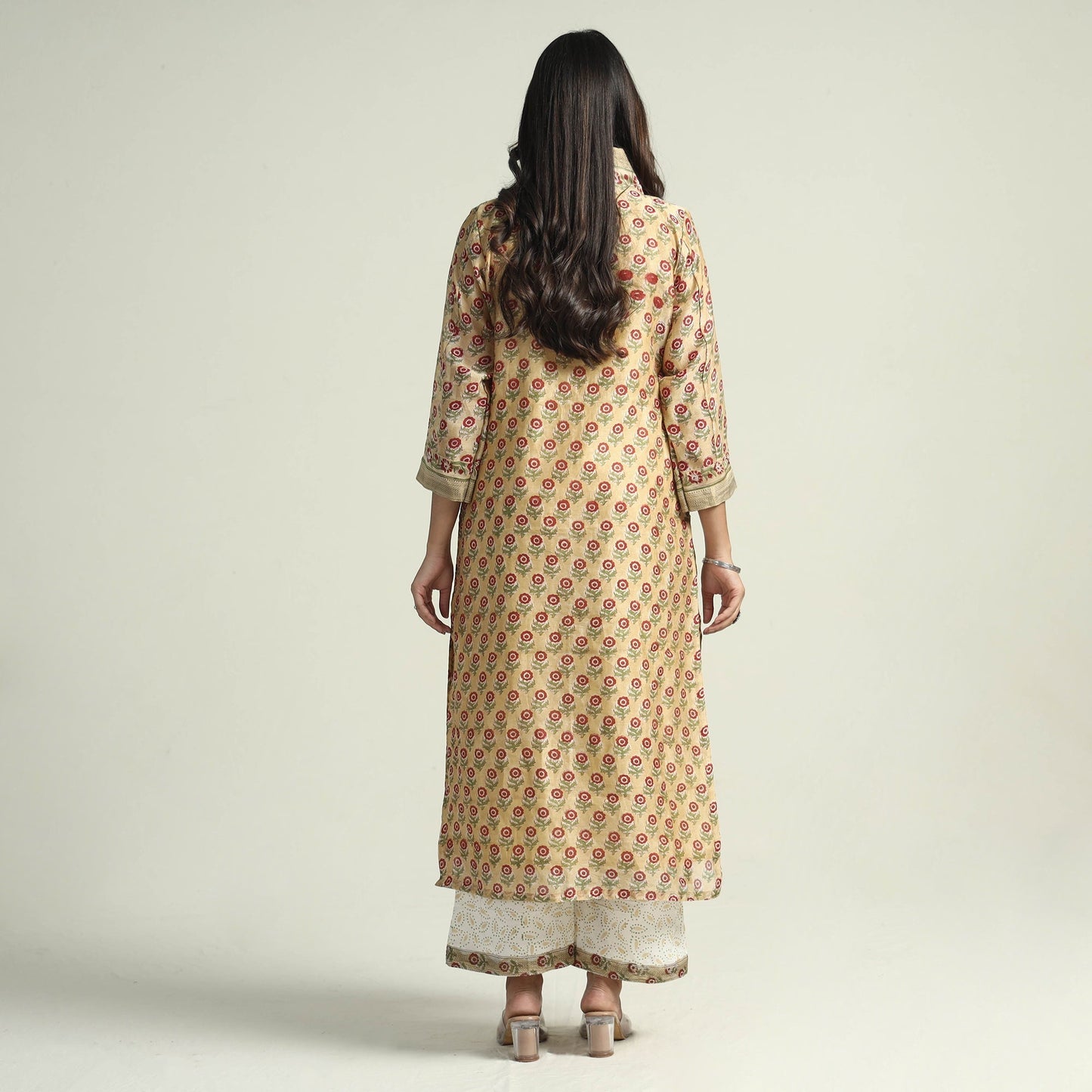 Sanganeri Kurta with Palazzo & Dupatta Set