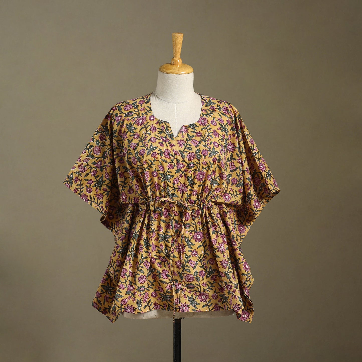 Sanganeri Block Print Cotton Kaftan (Short)