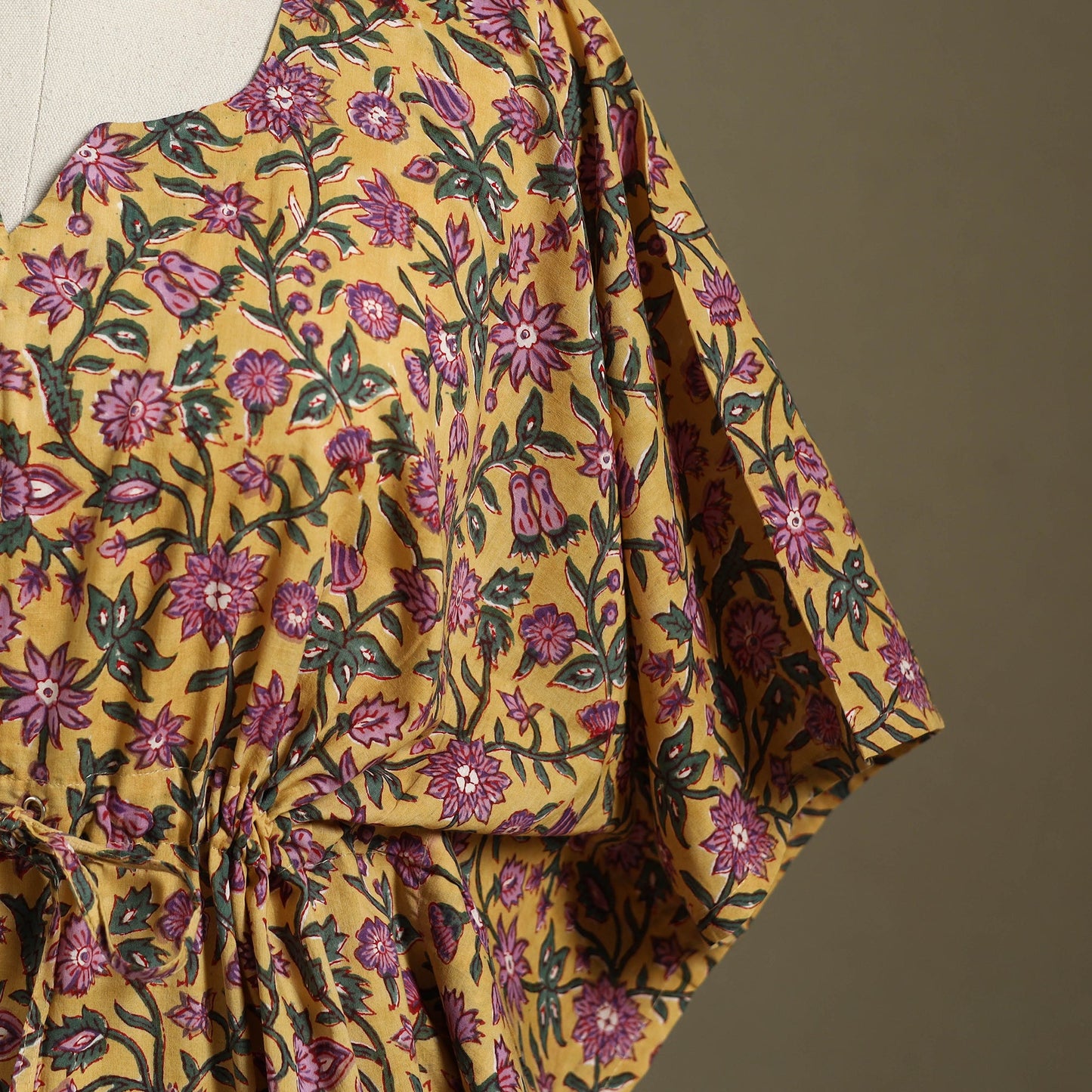 Sanganeri Block Print Cotton Kaftan (Short)