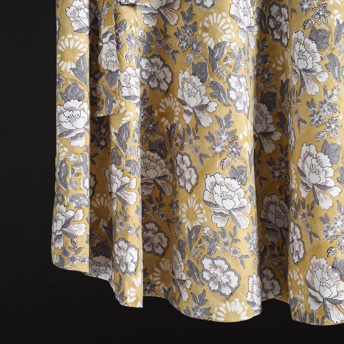 Sanganeri hand cotton wrap around skirt 53 - handcrafted