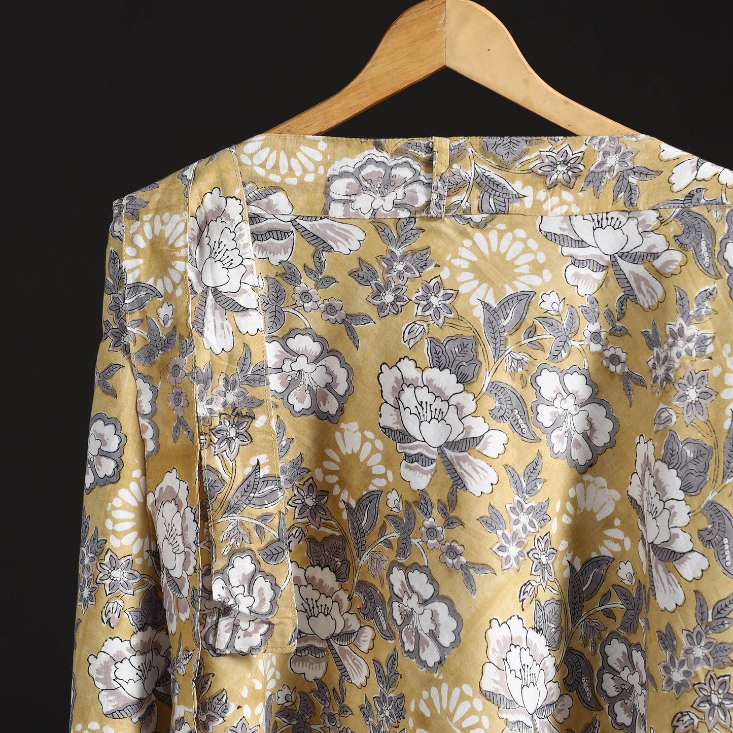 Sanganeri hand cotton wrap around skirt 53 - handcrafted