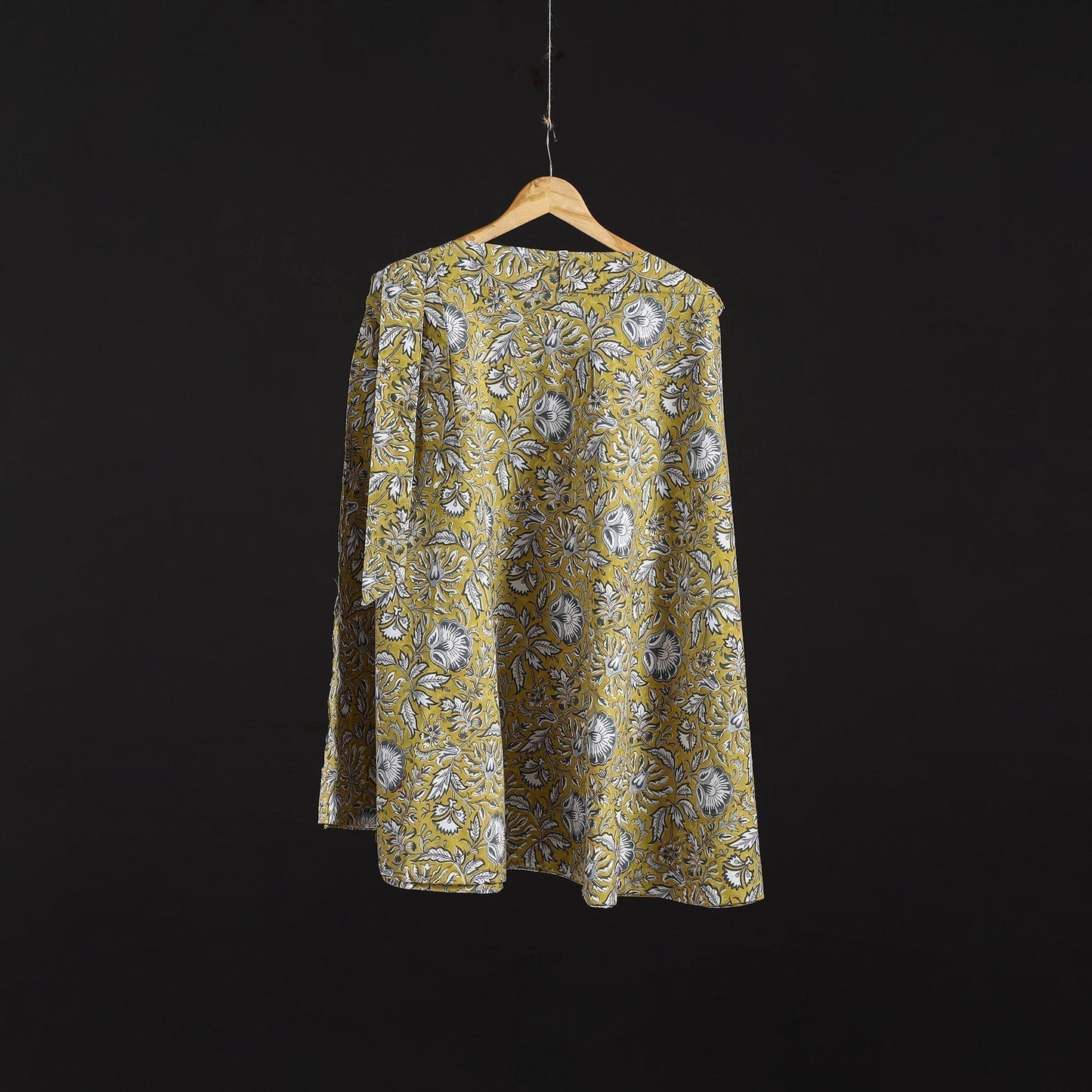 Sanganeri hand cotton wrap around skirt 85 - handcrafted