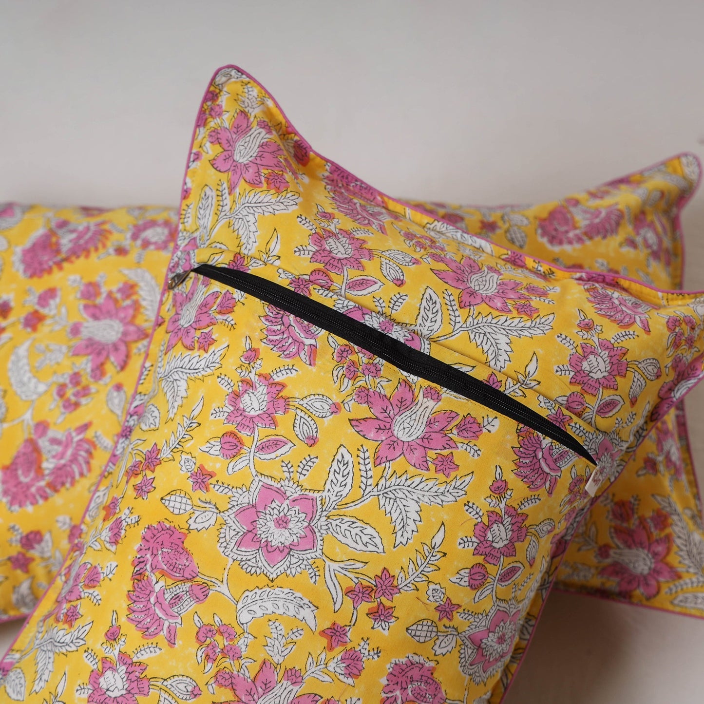 Sanganeri hand block print pillow cover (set of 2) 05