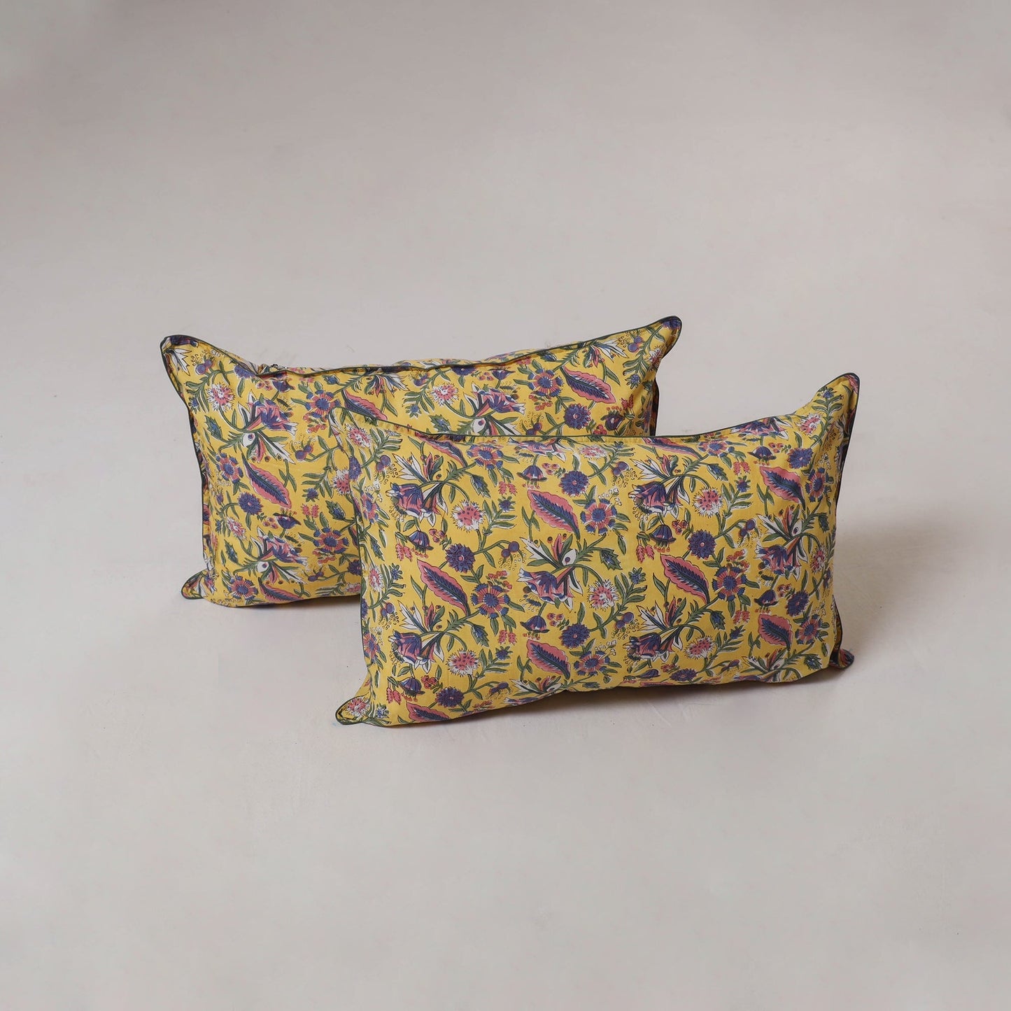 Sanganeri hand block print pillow cover (set of 2) 14