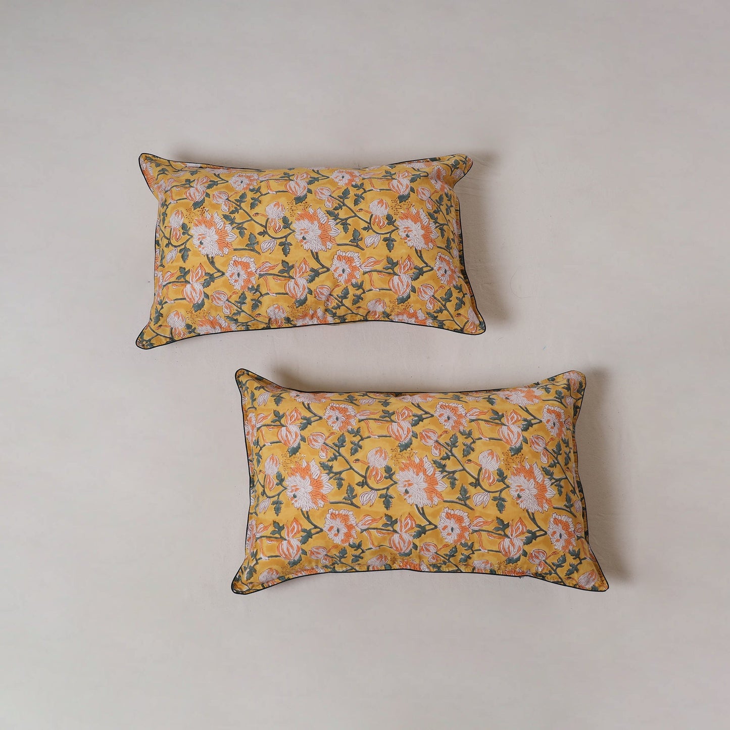 Sanganeri hand block print pillow cover (set of 2) 17