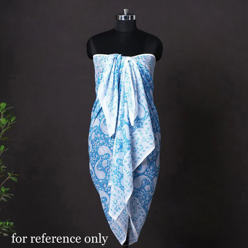Shibori Tie-Dye Mul Cotton Dupatta/Wrap Sarong Pareo/Beach Wear at iTokri.com