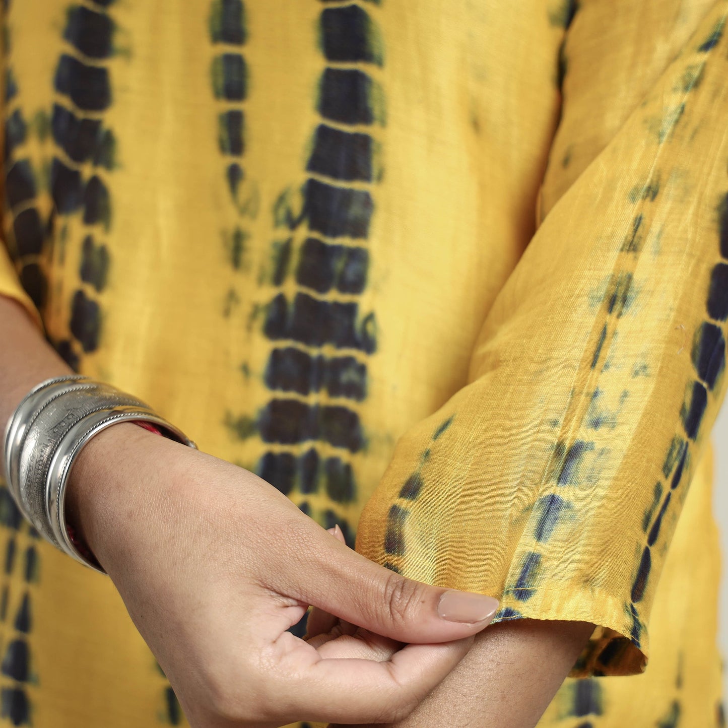 Shibori Tye-Dye Kurta with Palazzo & Dupatta Set
