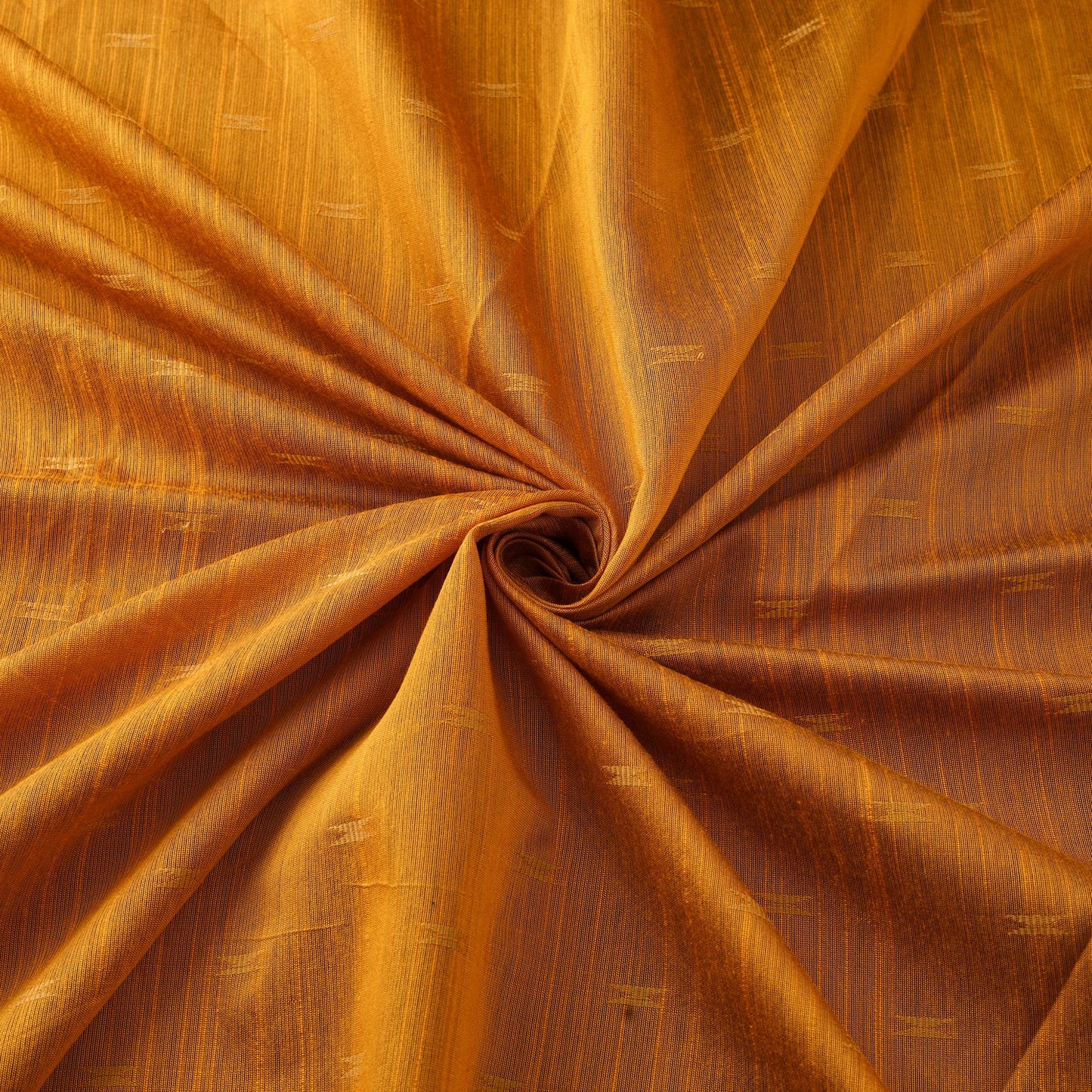 Yellow Spun Dupion Viscose Silk Buti Fabric