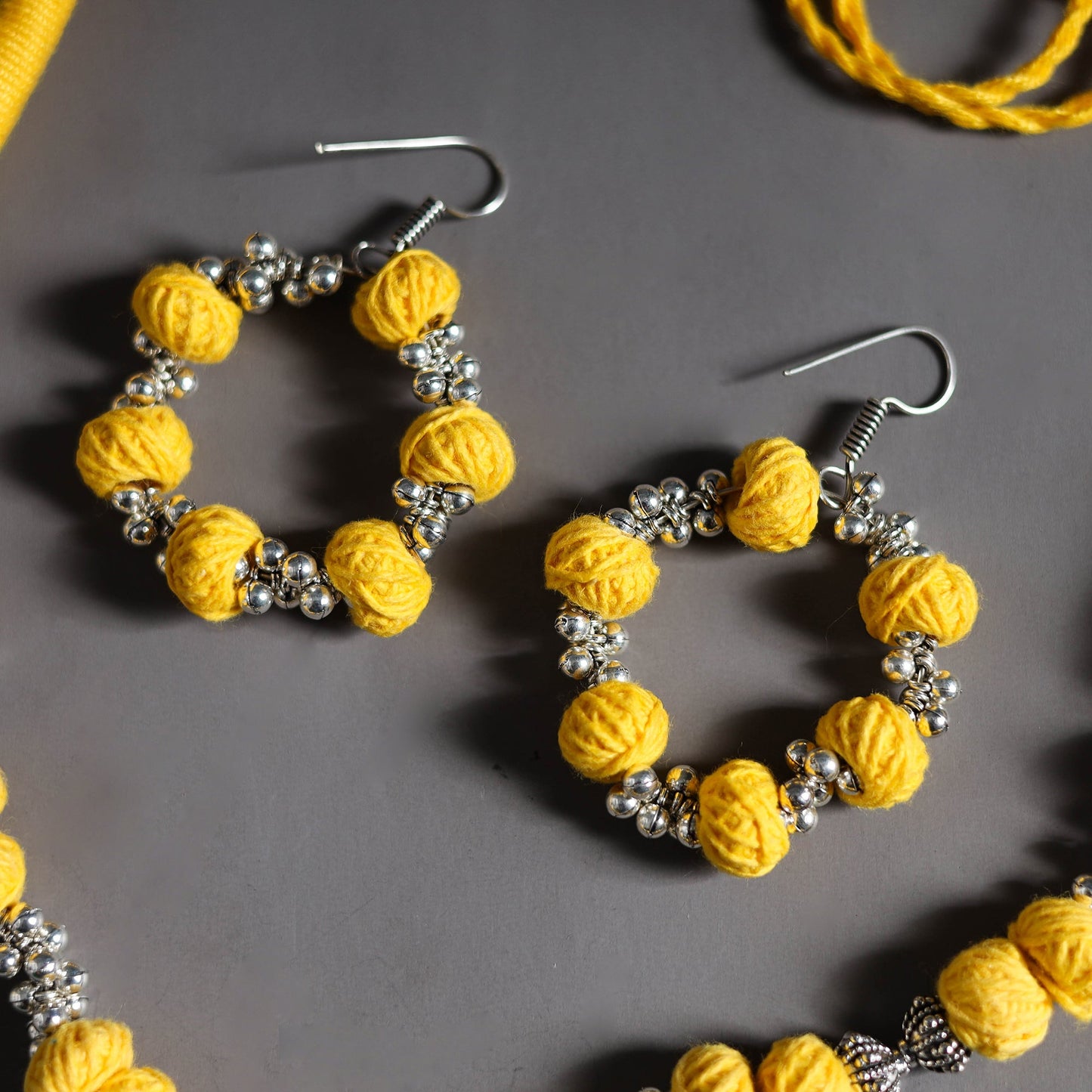 Thread Beads Handmade German Silver Necklace Set