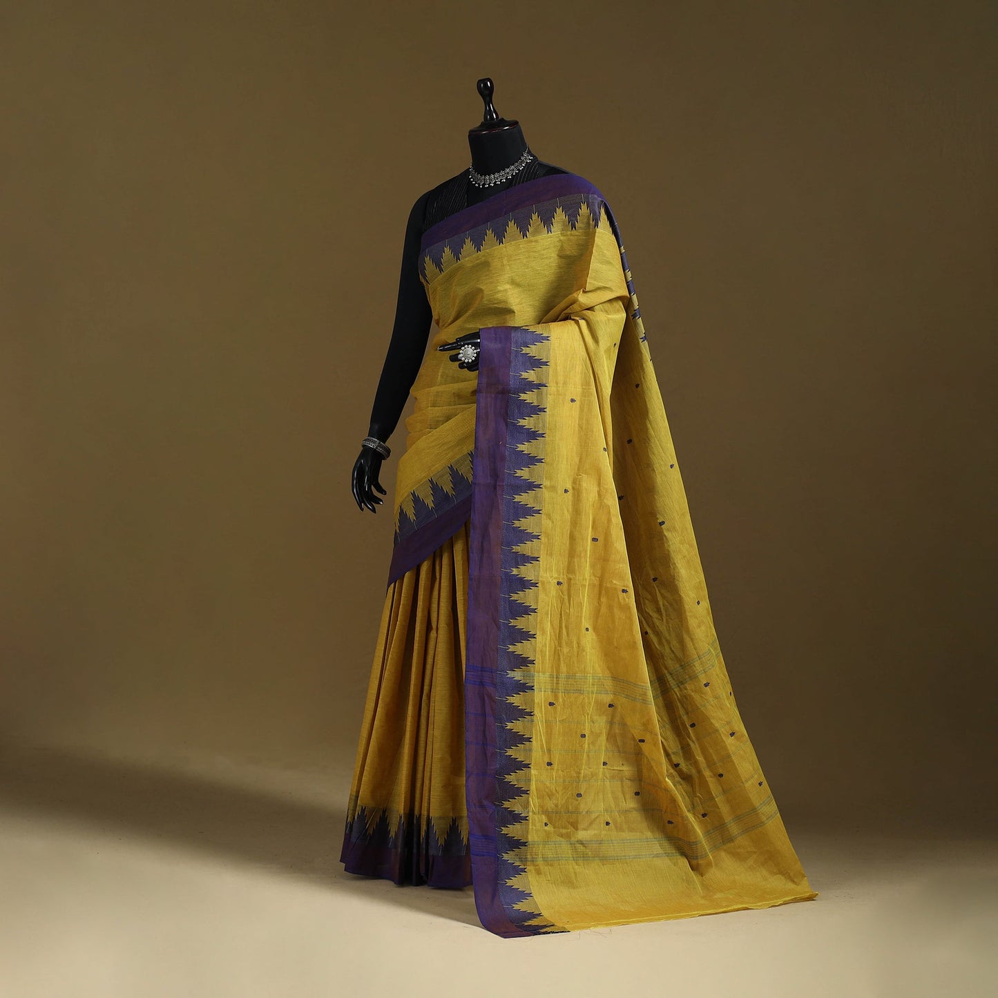 Thread buti cotton kanchipuram saree with border 20