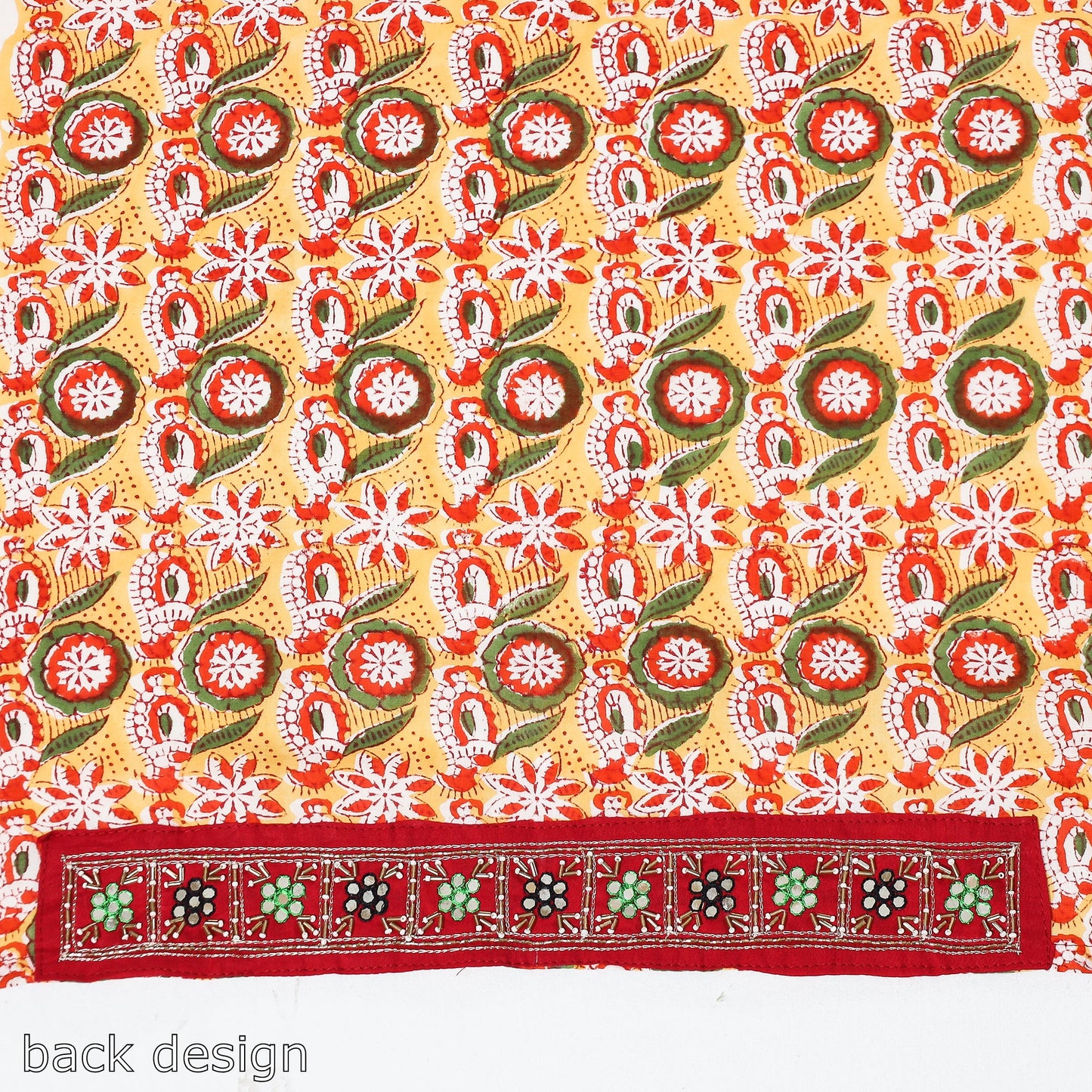 Buy Zardozi Hand Embroidered Sanganeri Cotton Blouse Piece