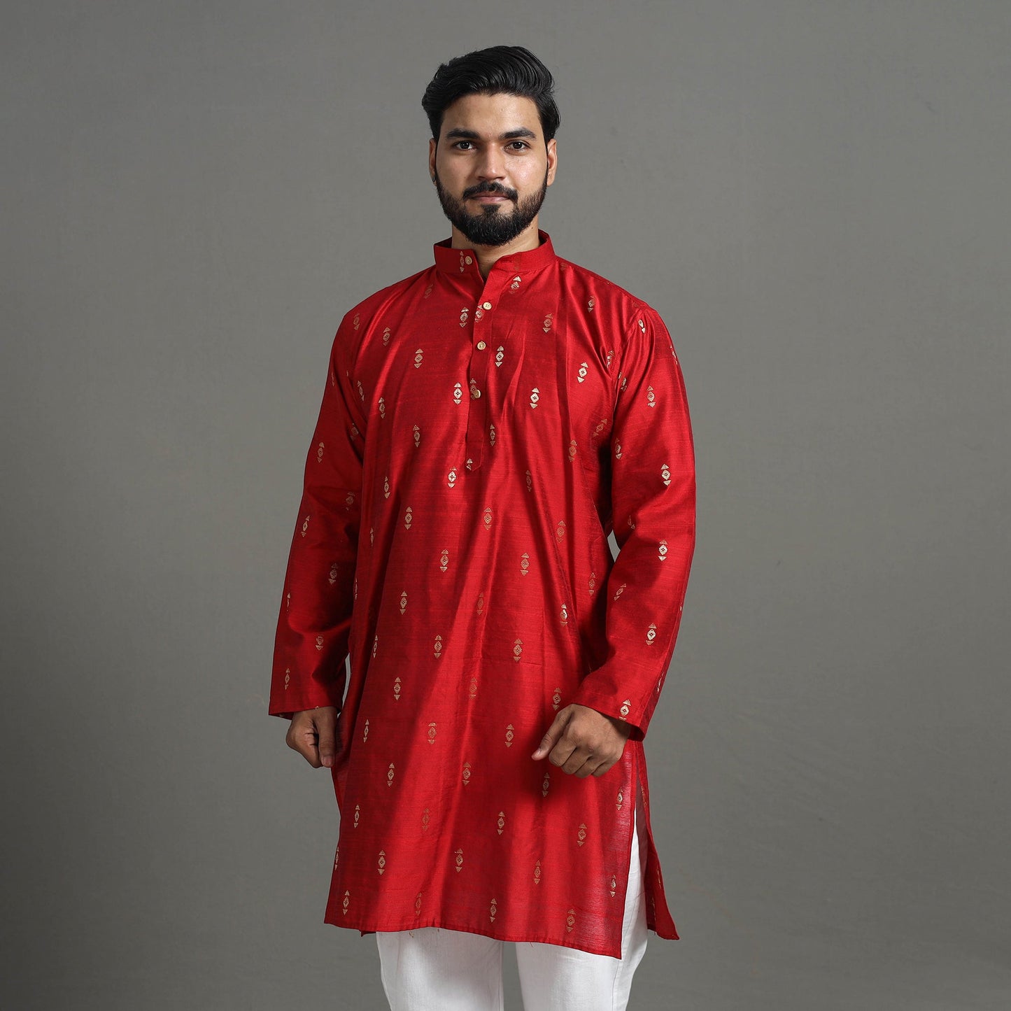 Silk Plain Men Kurta