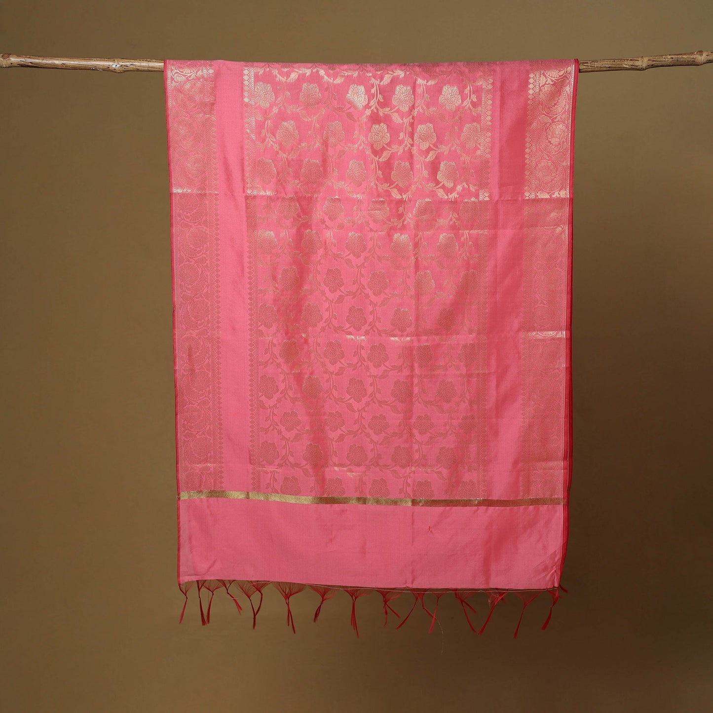 Zari work silk banarasi dupatta 10 - handcrafted