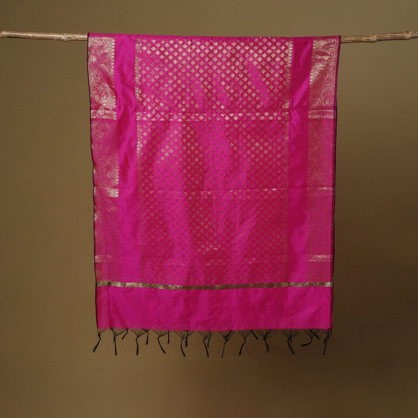Zari work silk banarasi dupatta 18 - handcrafted