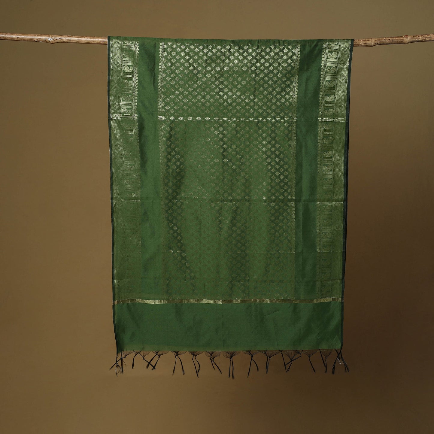 Zari work silk banarasi dupatta 20 - handcrafted