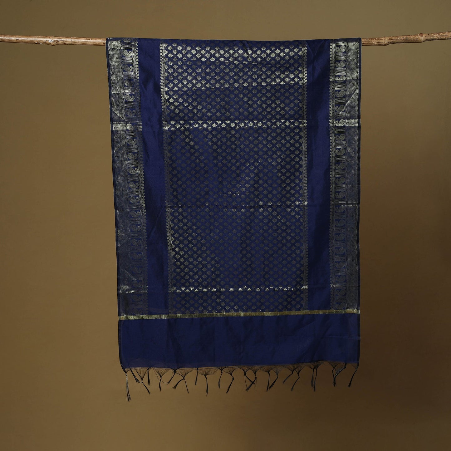 Zari work silk banarasi dupatta 22 - handcrafted