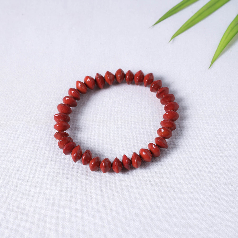 no。030 red jasper × coconut - ピアス