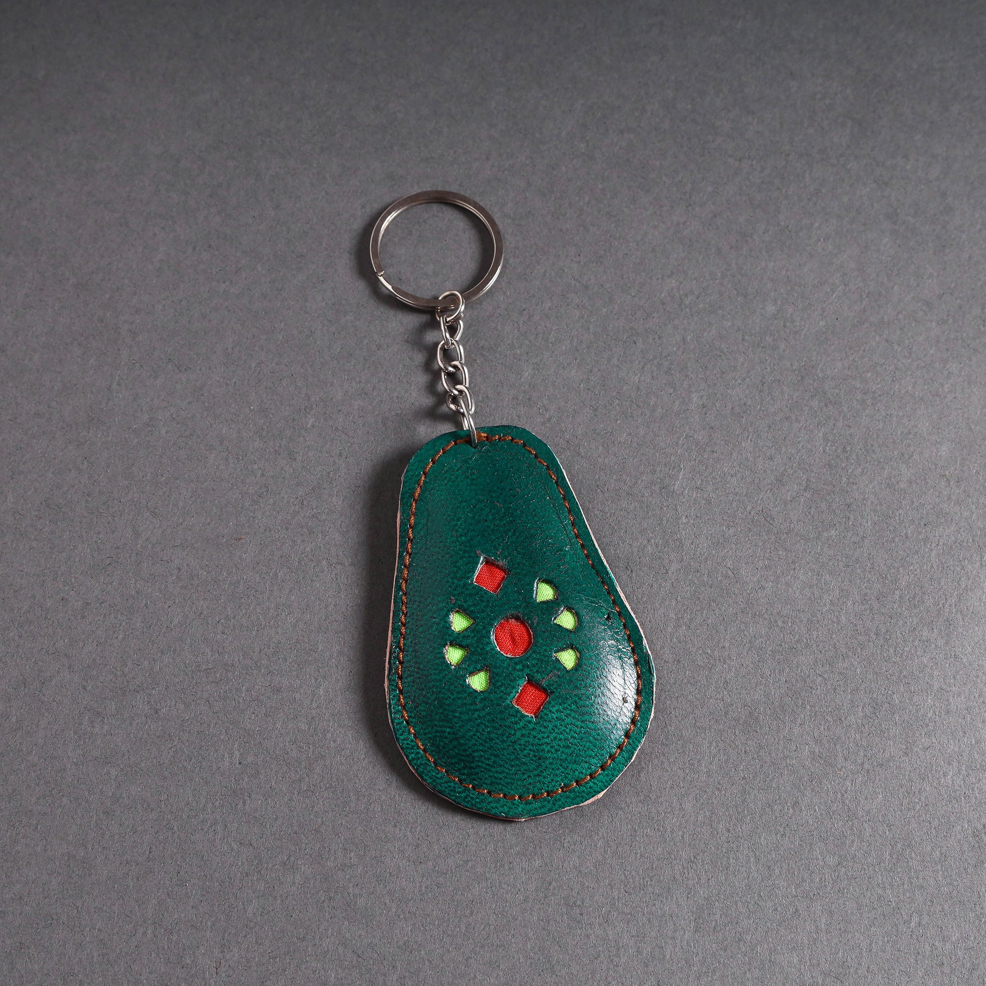 Black - Handcrafted Kutch Hand Embroidery Keychain