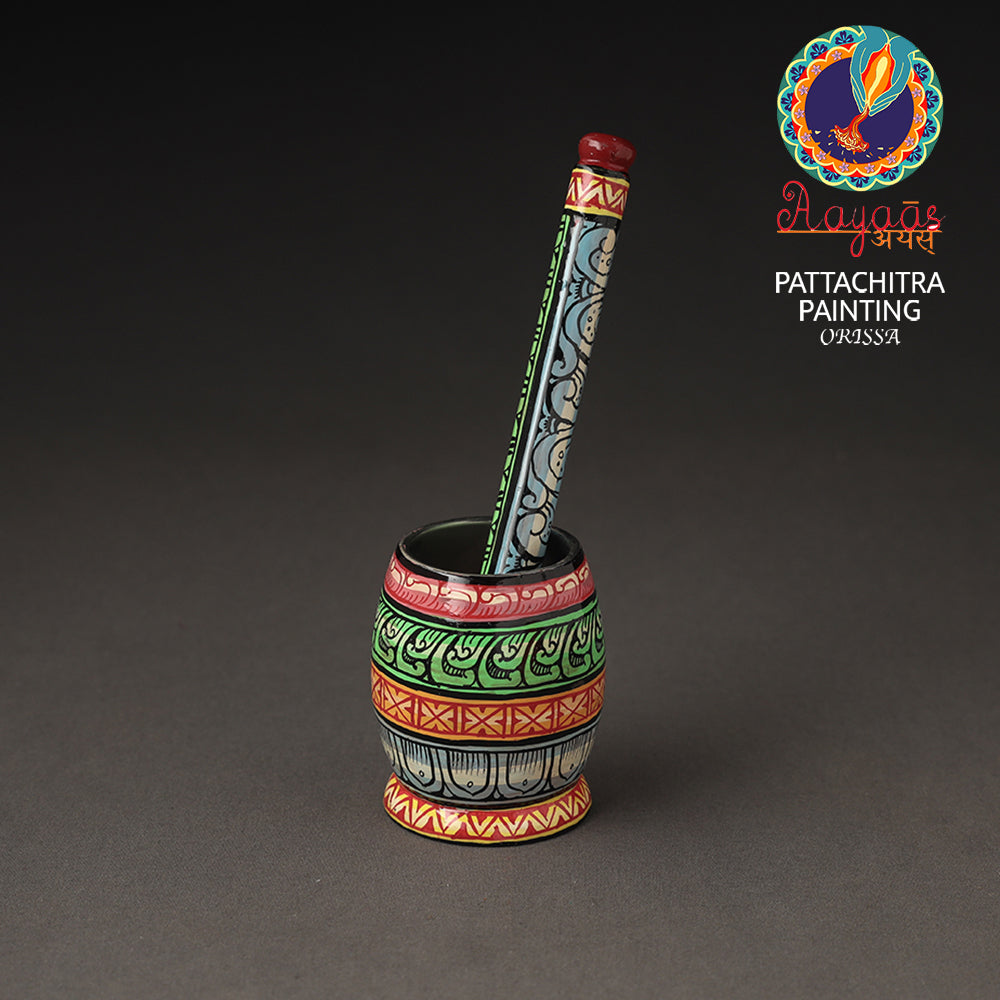 Odisha Pattachitra Painting Stainless Steel Toral Khalbatta Dholak