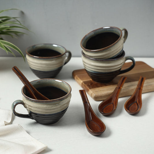 Ceramic Cups with Spoon