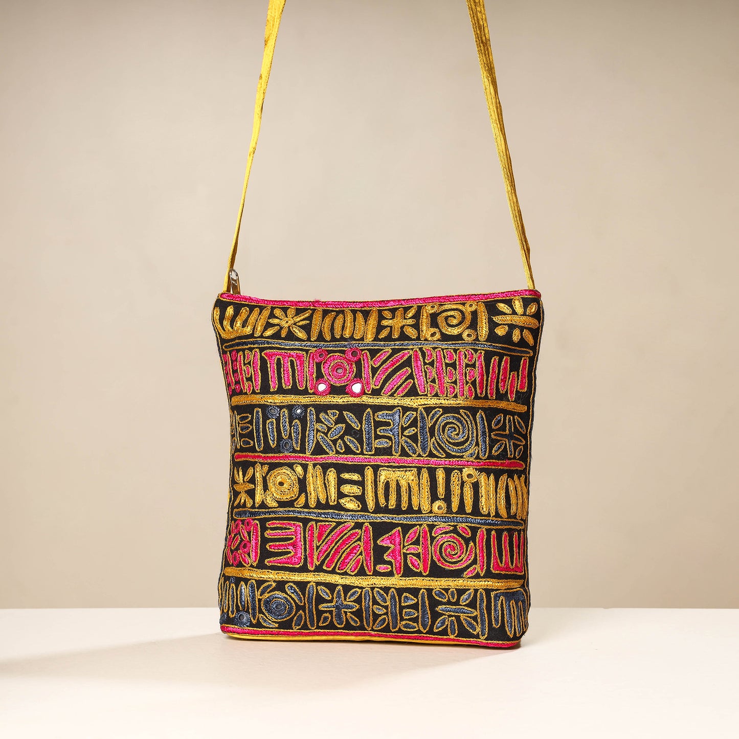 embroidery sling bag