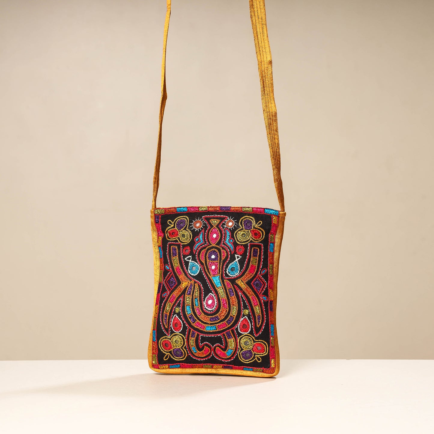 embroidery sling bag