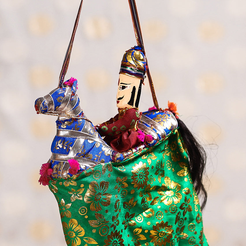 Ghodi Sawar - Rajasthani Handmade Hanging / Kathputli