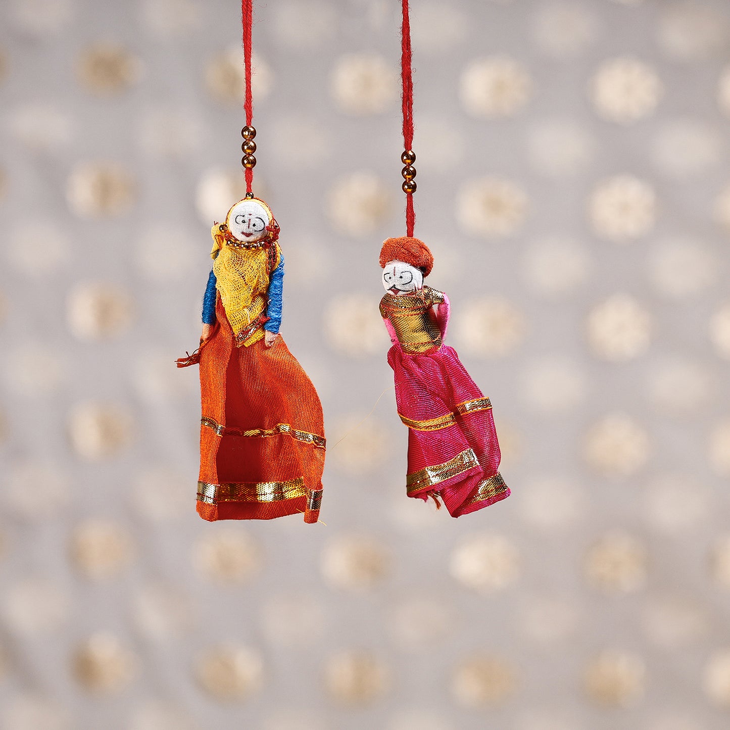 Rajasthani Couple Handmade Hanging / Kathputli