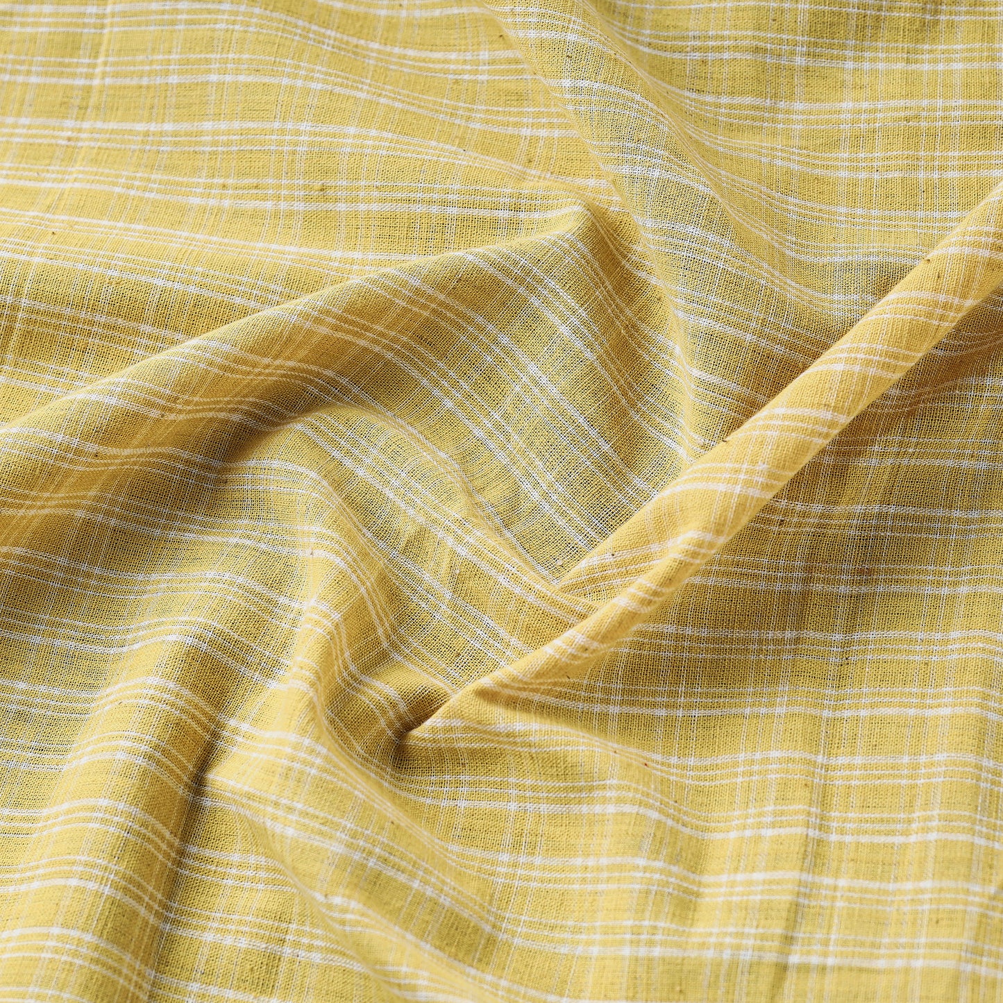 Kora : Anar Yellow - Malkha Pure Handloom Cotton Natural Dyed Fabric