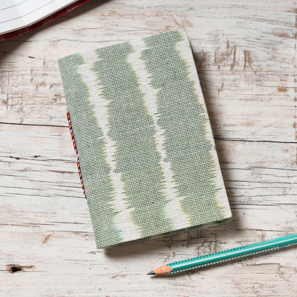 Ikat Fabric Cover Handmade Paper Notebook