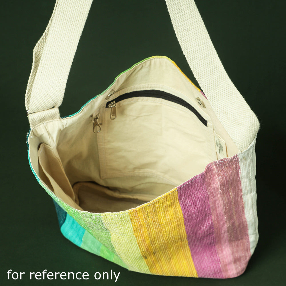Green - Upcycled Weave Handmade Sling Bag