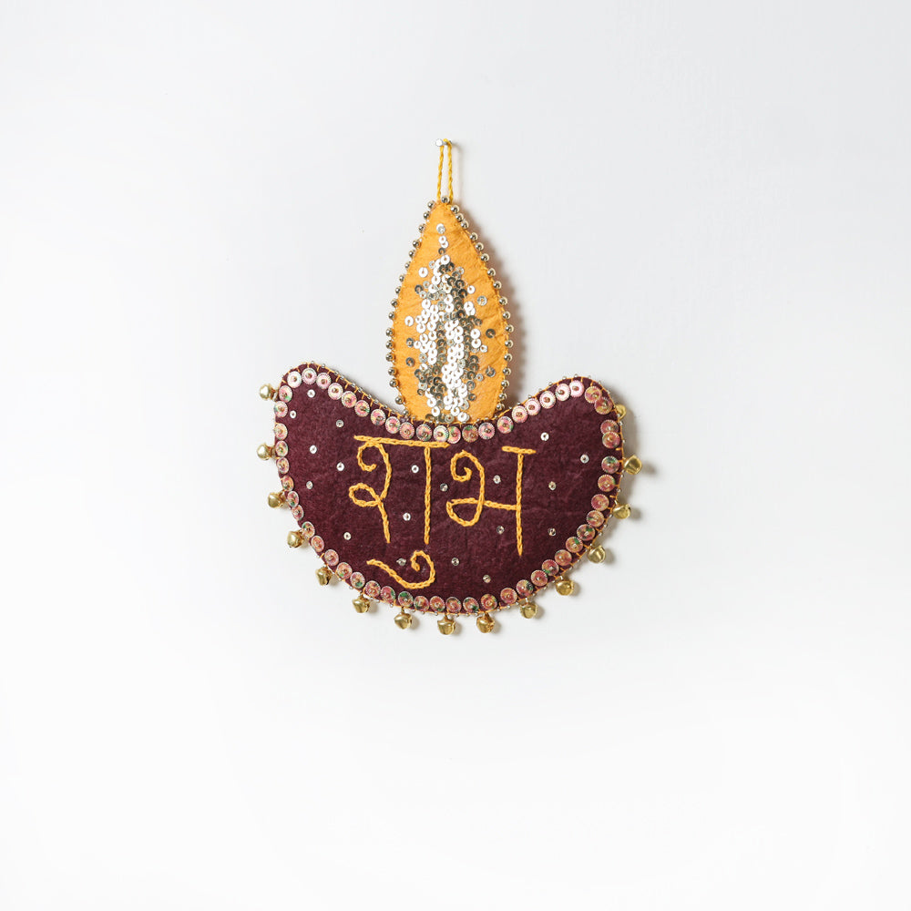 Buy Shubh Labh - Hand Embroidered Ghungroo & Beadwork Hanging