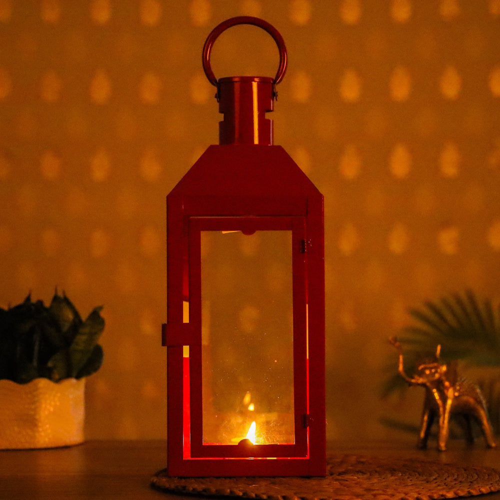Decorative Handmade Hanging Iron Lantern (Medium)