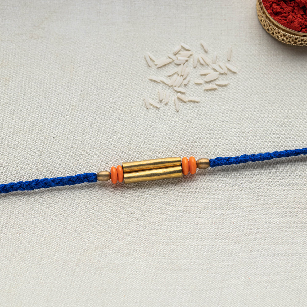 Tribal Dokra Craft Brass & Threadwork Rakhi