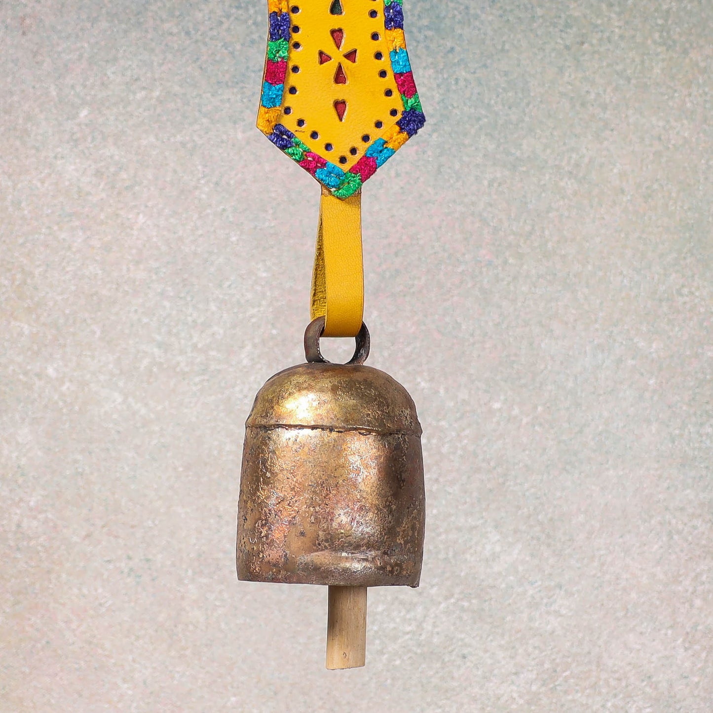 Kutch Copper Coated Bell with Leather Belt