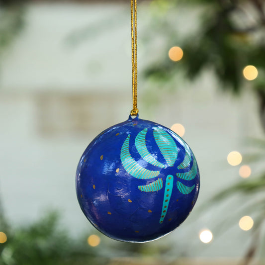 Christmas Ball - Handmade Papier Mache Christmas Ornament