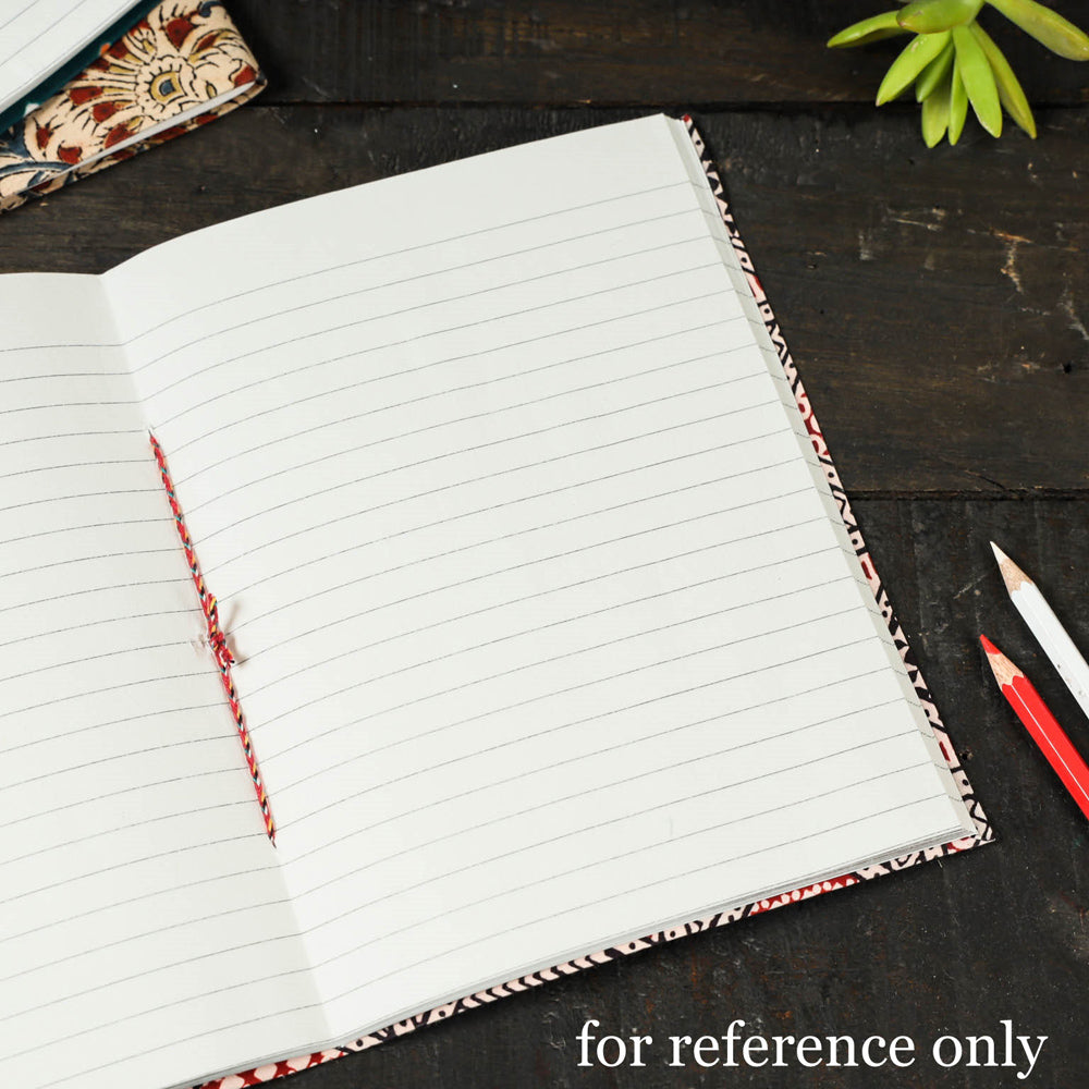 Sanganeri Fabric Cover Handmade Paper Notebook Online in India