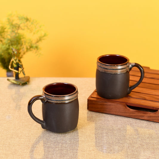 Elemental Brown Tea Cups (Set of 2)