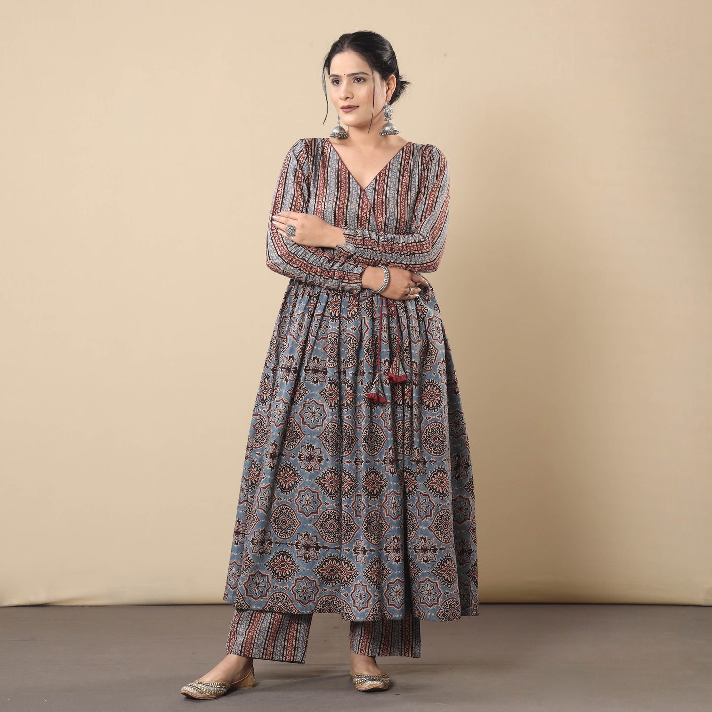 Ajrakh Kurta with Palazzo Set